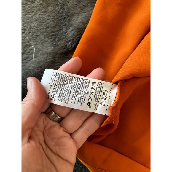 Banana Republic NWT Cowl-Neck Slip Dress in Satin Orange, Size XXS P, MSRP $110 - Picture 4 of 9